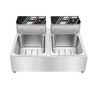 Friteuse électrique 12 l double panier en acier inoxydable pour frites poulet
