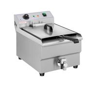 Friteuse électrique - 16 l - 3500 W - robinet de vidange - Royal Catering