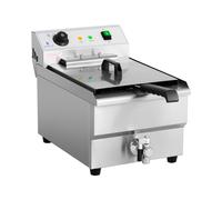 Friteuse ?lectrique - 16 litres - 6 000 watts - Robinet de vidange - Zone froide