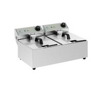 Royal Catering Double friteuse électrique 2 x 10 L 2 x 2500 W 230 V 2 témoins lumineux