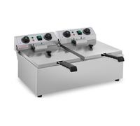 Friteuse électrique - 2 x 10 l - 6400 W - Minuterie - Royal Catering