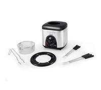 Kitchencook - Friteuse électrique 1l 2en1 - Avec Service à Fondue - Couvercle Avec Fenêtre - Revêtement Antiadhésif