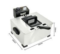 Friteuse Électrique 5L Inox Avec Thermostat Réglable et 3 Paniers pour Maison et Cuisine Professionnelle