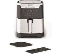 Friteuse électrique à air chaud 2 en 1 Tefal EY801815, avec gril XXL Easy Fry & Grill intégré, 8 programmes, 6,3 L, 2 zones de cuisson, revêtement antiadhésif, noir Noir