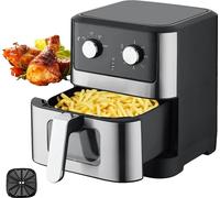 Friteuse électrique à air chaud, air chaud circulant à 360°, contrôle intelligent de la température, 6L 1500W, EU