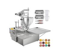 Friteuse électrique à beignets, trémie de 9l, Machine fabriquer des, appareils cuisine en acier inoxydable avec 3 moules commerciaux Pour les débutants en bricolage