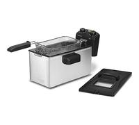 Friteuse électrique à immersion EDF-3500. Panier amovible, minuterie réglable, température, acier inoxydable, 3,5 litres/14 tasses Facile à nettoyer