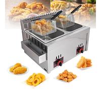 Friteuse électrique avec panier et couvercle pour cuisine commerciale | Friteuse avec panier et couvercle, idéale pour cuisson maison et professionnelle, facile à utiliser et à nettoyer