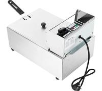 Friteuse électrique, capacité 6,34 l, double régulation de température, 1 réservoir 6L