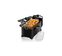 Cecotec Friteuse Électrique CleanFry 3 L Black. 3L, Jusqu’à 190 ºC, Cuve Émaillée qui convient au Lave-vaisselle , Filtre OilCleaner