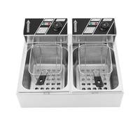 Friteuse Électrique Commerciale À Double Réservoir En Acier Inoxydable 12L 2,5 KW + 0