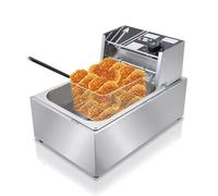 Friteuse Électrique Commerciale En Acier Inoxydable De 10 L Grande Capacité Avec Contrôle De Température For Cuisine De Restaurant Et De Maison