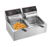 Friteuse Électrique, Design à Double Réservoir, Capacité de Chauffage Rapide, Type A (12L), Double Réservoirs