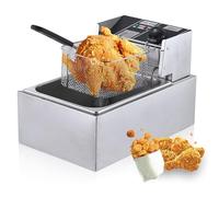 Friteuse électrique domestique 6L 2500W, multifonction, intelligente, en acier inoxydable, automatique, à température constante, ustensiles de cuisine Facile à nettoyer