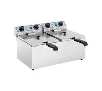Friteuse électrique double - 2 x 13 l - 6400 W - Minuterie - Royal Catering RCTF 13DH | 2X13 TIMERFRITEUSE / FR