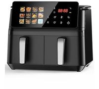 Friteuse Électrique Double Panier 1500W Grande Capacité Appareil Cuisine | Grande capacité pour cuisine familiale, adaptée aux frites et usage polyvalent en cuisine.(B10l)