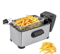 Friteuse électrique En Acier Inoxydable De 3,5 L, Contrôle De La Température Et Panier Amovible, Pour La Maison, Les Fêtes Et Les Restaurants