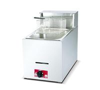 Friteuse électrique frites gaz double cylindre friteuse commerciale en acier inoxydable de bureau facile à nettoyer Cuisinez Facilement Grande Variété D'aliments(GF 71 single cylinder)