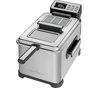 Friteuse Électrique - Friteuse Professionnelle - Friteuse en Acier Inoxydable - ProfiCook PC-FR1088 - Friteuse en Inox - 6 Programmes - Ecran LCD - 4 Litres d'huile - 2500 Watts Noir/Acier inoxydable