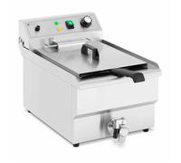 Friteuse électrique 13 litres 3000 watts robinet de vidange zone froide professionnel acier inoxydable 14_0003986