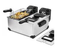 Friteuse Electrique HKoeNIG DFX600 Double Cuve 2 3L Thermostats indépendants Paniers G