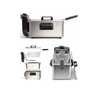 Friteuse électrique - INOX - 3L - 2000W - Cuve amovible - Thermostat réglable jusqu'à 190°C