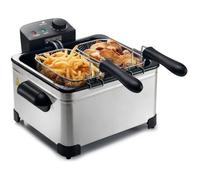 SENYA Friteuse électrique cuve amovible inox 5L, grande capacité, 3 paniers amovibles, 2000W, Family Fryer, SYCK-DF009, Argent