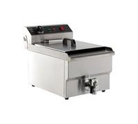 Friteuse électrique pro 8 litres avec robinet de vidange