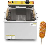 Friteuse électrique professionnelle 12 L 1900 W for hot-dogs au fromage et corn dogs - Grande capacité for une friture rapide et homogène (idéale for les restaurants, les food trucks et la maison)