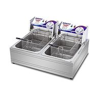 Friteuse électrique professionnelle haute capacité 10 L/20 L, idéale pour les restaurants de frites, les fast-foods, les snack-bars et les fêtes.