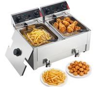 VEVOR Friteuse Électrique à Huile Professionnelle Double Cuve de 7 L Restaurant