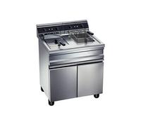 Friteuse électrique sur coffre 2 bacs x 14 litres 2x 9,0 kW