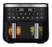 Friteuse électrique - TESLA - AirCook DualZone Q450 XXL - Noir - Température variable - Double panier