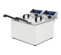 vertes Friteuse double électrique professionnelle commercial acier inox 2x 8L