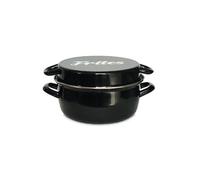 Friteuse émaillée 26 cm noir 5 L avec panier
