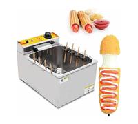 Friteuse en acier inoxydable 12 L, friteuse électrique commerciale 1900 W pour restaurant, magasin, maison