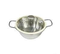 Friteuse en acier inoxydable 304 avec couvercle filtrant pour cuisinière à frire profonde et ébullition pour la maison Bec verseur facile Poignée résistante à la chaleur
