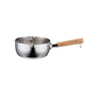 Friteuse en acier inoxydable 304 avec panier, couvercle, cuiseur vapeur, récipient de récupération Récipient multifonctionnel pour frire, bouillir et cuire à la vapeur(16cm)