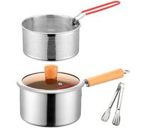 Friteuse en acier inoxydable 304, avec panier passoire, couvercle Visible pour poisson, crevettes, poulet, frites