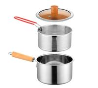 Friteuse en acier inoxydable 304 avec panier passoire et couvercle visible, mini profonde avec poignée pour la cuisson du poisson, des crevettes, du poulet et des frites