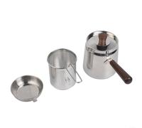 Friteuse en acier inoxydable 304 avec poignée en noyer et panier de 1,5 l pour frites, poisson tempura, utilisation à la maison (A-3)
