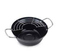 Friteuse En Acier Inoxydable Antiadhésive Avec Égouttoir À Huile. Ustensile De Cuisine À Conduction Thermique Haute Efficacité Pour Cuisinières À Induction Et Cuisinières À Gaz(20cm(Without a lid))