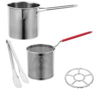 Friteuse en Acier Inoxydable avec Panier et Filtre pour Gaz