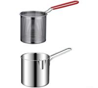 Friteuse en acier inoxydable avec panier passoire et fenêtre de visualisation pour frites croustillantes poisson poulet usage domestique