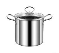 Friteuse en acier inoxydable avec poignées ergonomiques et filtre pour une manipulation plus sûre lors de la cuisson à haute température