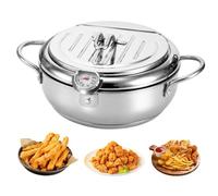 Friteuse en acier inoxydable, mini casserole japonaise, friteuse compacte | Friteuse en acier inoxydable, mini design compact, pratique pour la friture, convient pour les cuisines, les restaurants