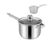 Friteuse en acier inoxydable - Réchaud portable en acier inoxydable - Pour la cuisine, la maison, le camping, les pique-niques, la cuisine, le camping, les fêtes, les barbecues, le poisson et le