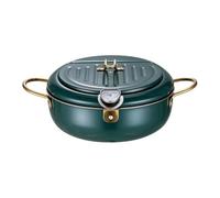 Friteuse En Acier ydable Contrôle de Température Ustensile Détachable | Couvercle de friteuse japonaise Pour Cuisine Maison Induction et Gaz Frites Poisson Crevettes Fruits de