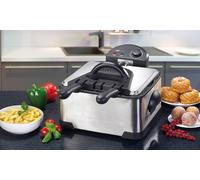 Friteuse en inox à panier double 4 litres Clatronic FR3195