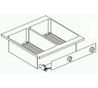 Friteuse Encastrable Drop-In 5,5 kW - 1 ou 2 Cuves 10 L - Combisteel - nvt. - 600x600x356mm